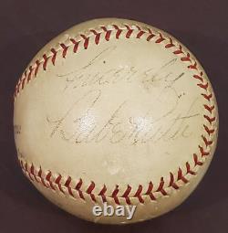 1937 Babe Ruth Signed Sinclair Baseball Grand Prize Giveaway Secretary Auto RARE