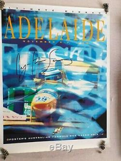 1993 Australian Grand Prix Poster Original Signed Ayrton Senna -20% Reduced