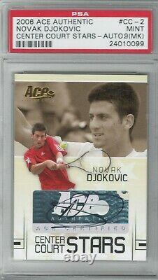 2006 ACE Authentic Grand Slam Novak Djokovic Rookie RC Auto Signed Autograph
