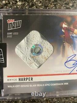 2019 Bryce Harper Topps Now Auto + Game Used Base #23/99 Walkoff Grand Slam MVP