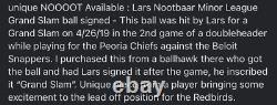 2019 Lars Nootbaar Signed Game Used Grand Slam Autographed Peoria Chiefs 4/26/19