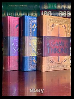 A Game Of Thrones ALL SIGNED by GEORGE RR MARTIN New 3 Vol. Deluxe Hardback Set