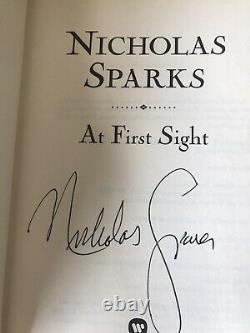 AT FIRST SIGHT-NICHOLAS SPARKS SIGNED 2005 1st EDITION HARDCOVER-UNREAD MINT