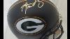 Aaron Rodgers Autographed Packers Full Size Authentic Black Football Signed Helmet Fanatics Coa