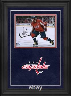 Alex Ovechkin Capitals Deluxe FRMD Signed 8x10 Red Jersey Goal Celebration Photo