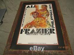 Ali vs Frazier 1975 Thrilla in Manila Poster Signed Grand Rapids Michigan