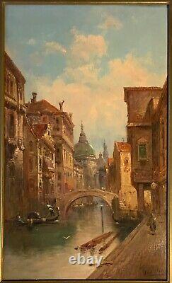 Antique Italian painting Venetian grand tour O/C signed