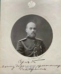 Antique Signed Imperial Russian Photo Murdered Grand Duke Sergei Provenance