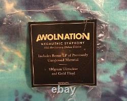 Awolnation LP Megalithic Symphony SIGNED Autograph AUTOGRAPHED Deluxe CLEAR/GOLD