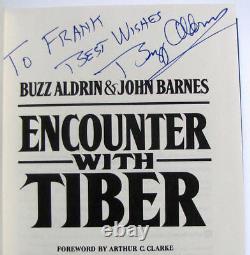 BUZZ ALDRIN SIGNED Book ENCOUNTER WITH TIBER 1st Printing NASA AUTOGRAPH JSA COA