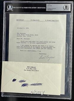 Ben Hogan Grand Slam of Golf Signed Autographed Letter with Envelope Beckett BAS