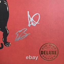 Black Pumas Self Titled Signed 2LP + 7 Deluxe Gold & Black/Red Marble Vinyl