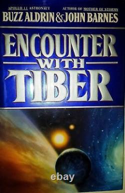 Buzz Aldrin Signed Book Encounter With Tiber Autograph First Edition Jsa + Photo