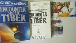 Buzz Aldrin Signed Book Encounter with Tiber 1996 NASA Space Autograph JSA COA
