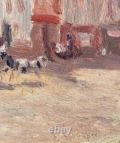 COLIN CAMPBELL COOPER NA LISTED Study for Grand Plaza Antwerp Oil on Bd C1900