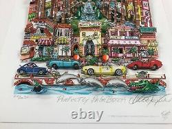Charles Fazzino 3D Artwork Perfectly Palm Beach Signed & Numbered Deluxe Ed
