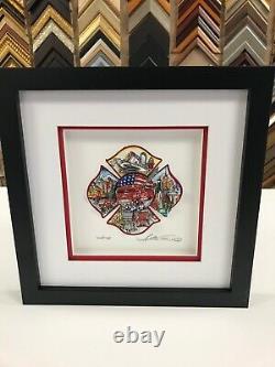 Charles Fazzino A Salute To The Most Brave 3-D Artwork Deluxe Ed Fire Dept