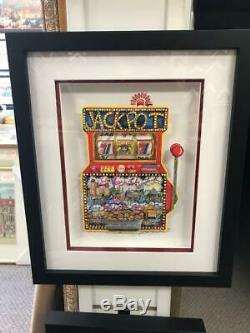 Charles Fazzino Slots of Fun 3-D Art Signed & Number Edition Framed Deluxe