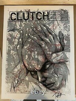 Clutch Grand Rapids MI Print Poster Band Autographed S/N #83/100