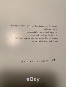 Deluxe Alberto Burri Monograph With Signed Lithograph 28/90 Fluxus Fontana Tapies