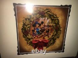Disney Mickey Minnie Mouse Christmas Carol Deluxe Print SIGNED by Noah