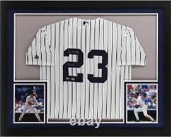 Don Mattingly NY Yankees Deluxe Frmd Signed White Replica Jersey & Hitman Insc