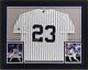 Don Mattingly Ny Yankees Deluxe Frmd Signed White Replica Jersey & Hitman Insc