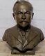 Exceptional Antique Signed Bronze Bust Gentleman Sculpture Grand Rapids Michigan