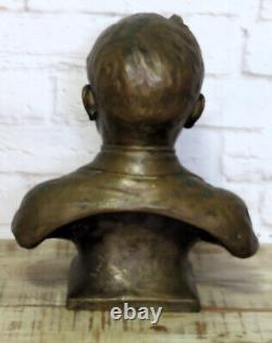 EXCEPTIONAL Antique Signed Bronze Bust Gentleman Sculpture GRAND RAPIDS MICHIGAN