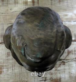 EXCEPTIONAL Antique Signed Bronze Bust Gentleman Sculpture GRAND RAPIDS MICHIGAN
