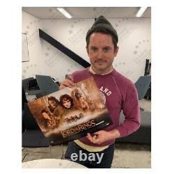 Elijah Wood Signed The Lord Of The Rings Poster Deluxe Frame