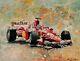 Ferrari Formula 1 Grand Prix Original Oil Painting Race Car Racing Andre Dluhos