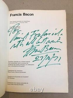 Francis Bacon Grand Palais Paris 1971-72 SIGNED & INSCRIBED RARE