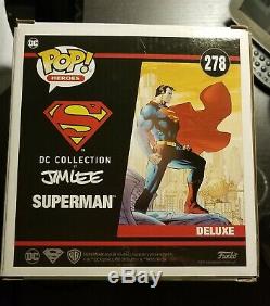 Funko Pop DC Heroes Deluxe Superman #278 Jim Lee Signed Tom Welling Smallville
