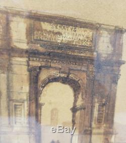 Good, sAntique Signed Rome Grand Tour Watercolor Painting George Allen Rudd 1878