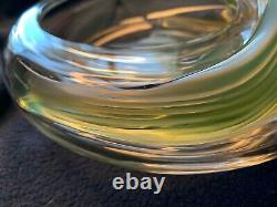 Grand Rare Lalique Clear Crystal Glass Sea Green Yeso Koi Fish Centerpiece Bowl