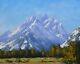 Grand Tetons Snow Mountain Painting Wyoming Landscape American Fine Art Oil