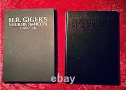 H R Giger Necronomicon I & 2 Deluxe Signed & Numbered 364/666 Leather Bound