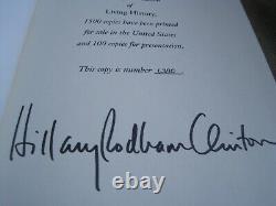 Hillary Rodham Clinton Signed Living History Limited Deluxe Edition Bill