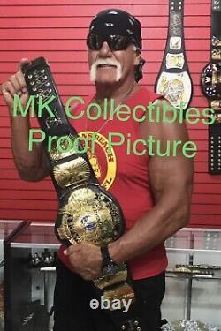 Hulk Hogan Signed WWF Winged Eagle Deluxe Belt Figures Inc WithCOA + PROOF WWE WCW