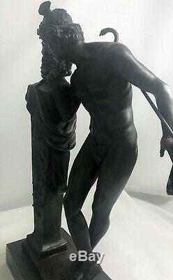 Italian Signed 19C Grand Tour Bronze Sculpture Statue Mercury Hermes Figurine