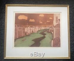 JOHN BRUNSDON RE 1933-2014 Large Limited Edition ETCHING Grand Canal ed 34/150