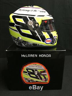 Jenson Button SIGNED 1/2 scale helmet, 2016 Last Formula 1 Grand Prix. DRM, COA