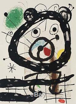 Joan Miro, 2 Original Lithographs, Peintures Sur Cartons M. 379, Deluxe with Signed
