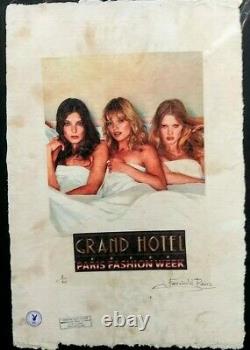 Kate Moss, Grand Hotel, Limited Edition Print Signed Fairchild Paris 22'x 15'x