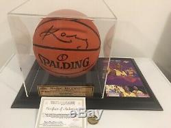 Kobe Bryant Hand Signed Los Angeles Lakers Basketball Nba With Coa+deluxe Case