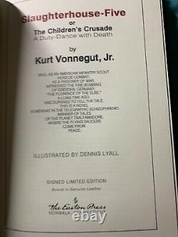 Kurt Vonnegut Signed Slaughterhouse Five 5 Deluxe Easton Press New Leather