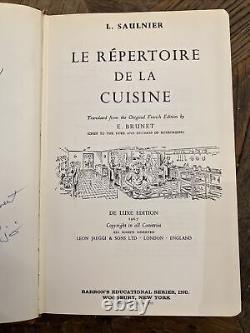 Le Repertoire de la Cuisine (DOUBLE SIGNED 1967 Deluxe Edition)
