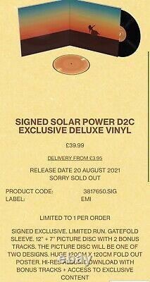 Lorde SIGNED Solar Power Exclusive Deluxe LP Vinyl Autograph Sold Out Brand New