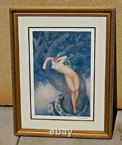 Louis Icart Offset Lithograph Grand Eve Beautiful Nude with Apple and Snake